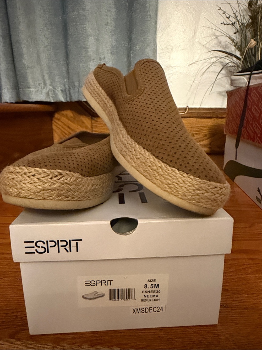 Esprit Taupe Slip-On Espadrille Flats